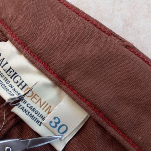 Raleigh Denim Jones Fit Cotton Canvas Pant Terracotta Brown 30"×33" - Picture 8 of 14